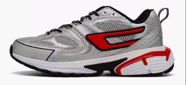 Tenis Zapatillas Diesel S-Serendipity Pro Gris con Rojo – Un Toque de Modernidad y Comodidad