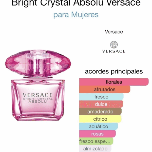 Bright Crystal Absolu 90ML – Perfume Intenso, Floral y Sofisticado de Versace para Mujer - Image 2